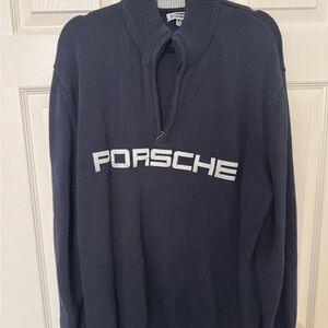 Porsche Navy Sweater 1/4 zip